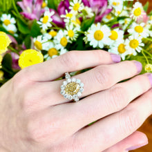 Load image into Gallery viewer, 14KT white and yellow gold ring with 1.91ct oval yellow diam...

