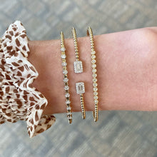 Load image into Gallery viewer, 14K Yellow Gold Bujukan Open Cuff Bracelet with Diamond Bagu...
