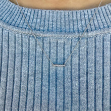 Load image into Gallery viewer, 14K White Gold Beaded Bar Necklace
