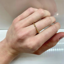 Load image into Gallery viewer, 14KT yellow gold geometric station band, ctw, -
