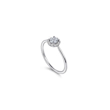 Load image into Gallery viewer, 14K White Gold Diamond Halo Promise Ring, 0.28ctw H/I-SI

