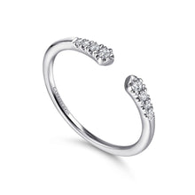 Load image into Gallery viewer, 14K White Gold Split Diamond Stackable Ring, 0.1ctw H/I-SI
