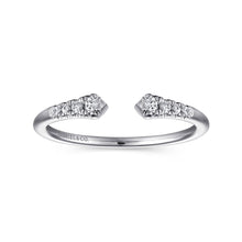 Load image into Gallery viewer, 14K White Gold Split Diamond Stackable Ring, 0.1ctw H/I-SI
