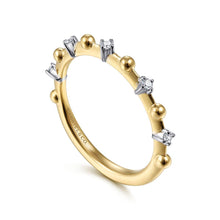 Load image into Gallery viewer, 14K Yellow Gold Alternating Diamond and Bujukan Ball Ring, 0...
