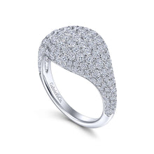 Load image into Gallery viewer, 14K White Gold Diamond Pavé Cluster Ring, 1.54ctw, H/I-SI, S...
