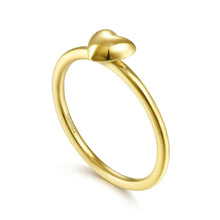 Load image into Gallery viewer, 14KT Yellow Gold Promise Ring with Puffed Heart, Size 6.5
