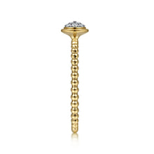 Load image into Gallery viewer, 14KT yellow gold round diamond cluster ring with Bujakan bea...
