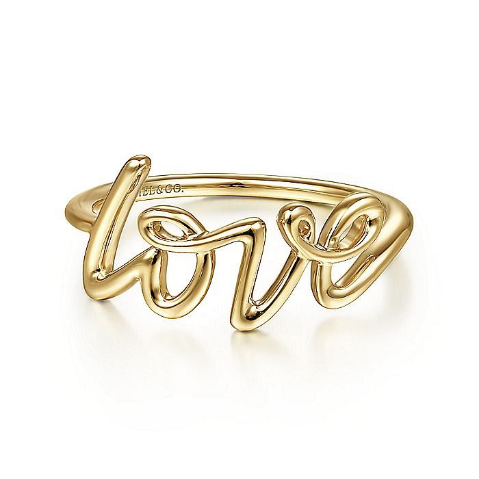 14KT yellow gold love ring