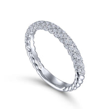 Load image into Gallery viewer, 14K White Gold Diamond Pavé Band, 0.37ctw, H/I-SI, Size 6.5
