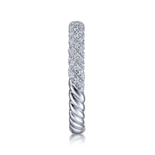 Load image into Gallery viewer, 14K White Gold Diamond Pavé Band, 0.37ctw, H/I-SI, Size 6.5
