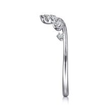 Load image into Gallery viewer, 14K White Gold Diamond Chevron Ring, 0.2ctw H/I-SI, ctw 0.21
