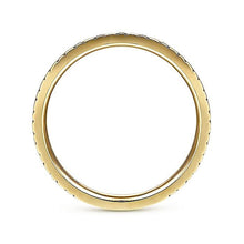 Load image into Gallery viewer, 14KT yellow gold band with X pattern
