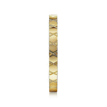 Load image into Gallery viewer, 14KT yellow gold band with X pattern
