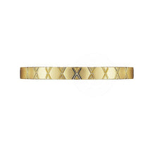 Load image into Gallery viewer, 14KT yellow gold band with X pattern
