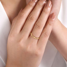 Load image into Gallery viewer, 14KT yellow gold geometric station band, ctw, -
