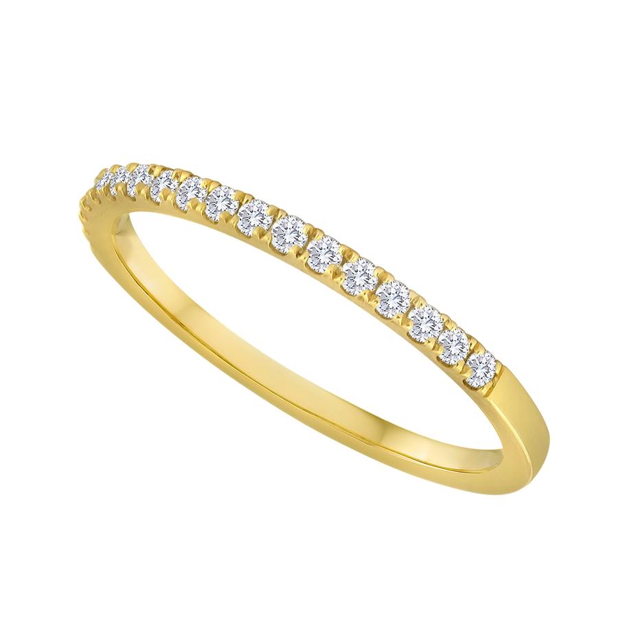 14KT yellow gold band with 0.25ctw round diamonds, G/H-VS2/S...