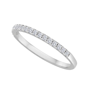 14KT white gold band with 0.25ctw round diamonds, G/H-VS2/SI...