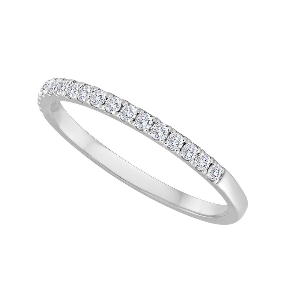 14KT white gold band with 0.25ctw round diamonds, G/H-VS2/SI...