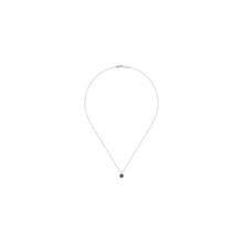 Load image into Gallery viewer, 14k White Gold Diamond Halo &amp; Pink Tourmaline Pendant Neckla...
