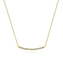 Load image into Gallery viewer, 14KT yellow gold necklace with 0.18ctw round brilliant cut d...
