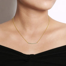 Load image into Gallery viewer, 14KT yellow gold necklace with 0.18ctw round brilliant cut d...
