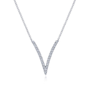 14KT white gold necklace with 0.28ctw round diamond, H/I-SI,...