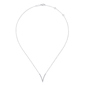 14KT white gold necklace with 0.28ctw round diamond, H/I-SI,...