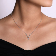 Load image into Gallery viewer, 14KT white gold necklace with 0.28ctw round diamond, H/I-SI,...
