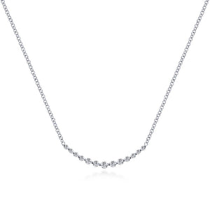 14KT white gold necklace with 0.26ctw round diamonds, H/I-SI...