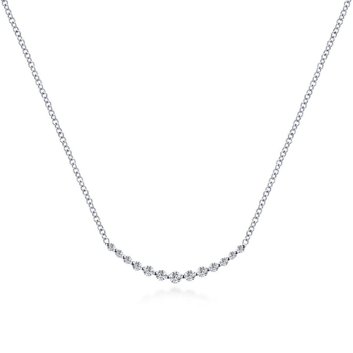 14KT white gold necklace with 0.26ctw round diamonds, H/I-SI...