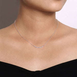 14KT white gold necklace with 0.26ctw round diamonds, H/I-SI...