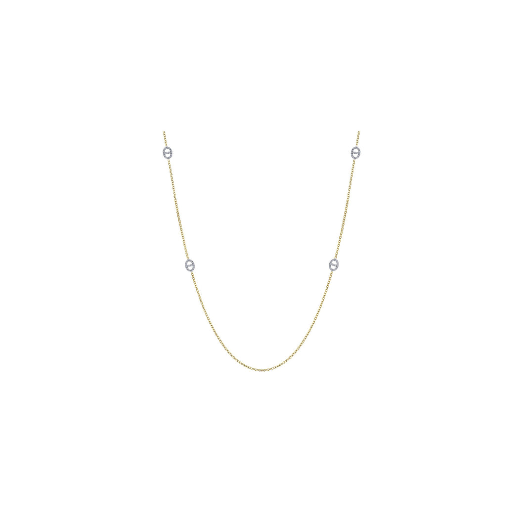 14KT White and Yellow Gold Two-Tone Necklace