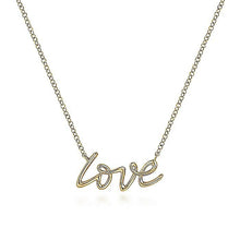 Load image into Gallery viewer, 14KT yellow gold love necklace, 17.5&quot; chain
