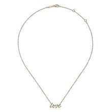 Load image into Gallery viewer, 14KT yellow gold love necklace, 17.5&quot; chain
