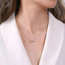 Load image into Gallery viewer, 14KT yellow gold love necklace, 17.5&quot; chain
