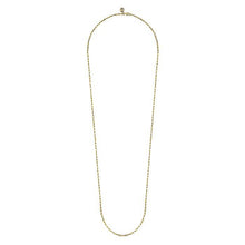 Load image into Gallery viewer, 14K Yellow Gold Hollow Paperclip Chain Necklace, 32"
