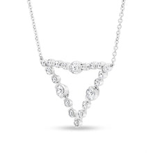 Load image into Gallery viewer, 14KT white gold necklace with 0.63ctw round diamonds, G/H-VS...
