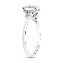 Load image into Gallery viewer, 14KT white gold three stone engagement ring with 0.22ctw rou...
