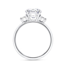 Load image into Gallery viewer, 14KT white gold three stone engagement ring with 0.22ctw rou...
