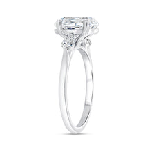 Load image into Gallery viewer, Platinum three stone engagement ring with 0.35ctw marquise d...
