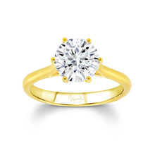Load image into Gallery viewer, 18KT yellow gold vintage style, six prong solitaire engageme...
