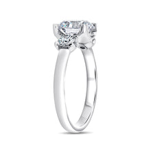 Load image into Gallery viewer, 14KT white gold three stone engagement ring with 0.50ctw rou...
