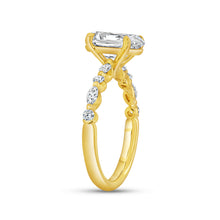 Load image into Gallery viewer, 18KT yellow gold engagement ring with 0.40ctw alternating ro...

