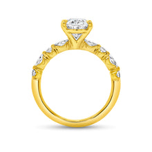 Load image into Gallery viewer, 18KT yellow gold engagement ring with 0.40ctw alternating ro...
