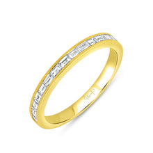 Load image into Gallery viewer, 14KT yellow gold channel set band with 0.46ctw baguette diam...

