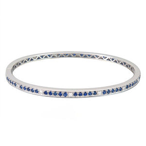 18KT White Gold Bangle Bracelet with 0.21ctw diamonds, I-SI ...