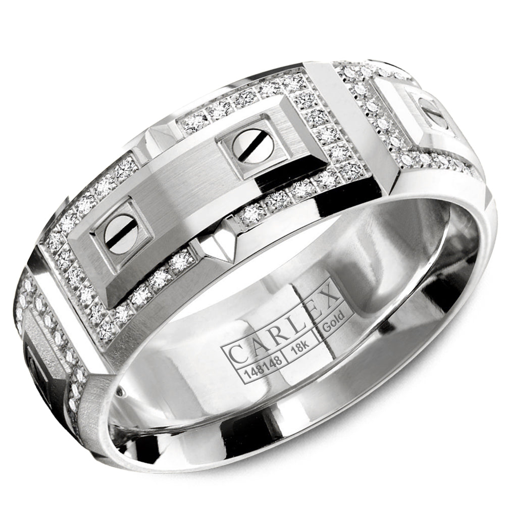 14KT white gold band with 0.62ctw round diamonds, G/H-SI (10...