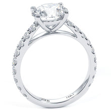 Load image into Gallery viewer, 18KT White Gold Cathedral Engagement Ring with 0.80ctw diamo...
