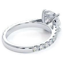 Load image into Gallery viewer, 18KT White Gold Cathedral Engagement Ring with 0.80ctw diamo...
