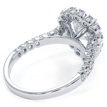 Load image into Gallery viewer, 18KT White Gold Pear Halo Engagement Ring with 0.85ctw diamo...
